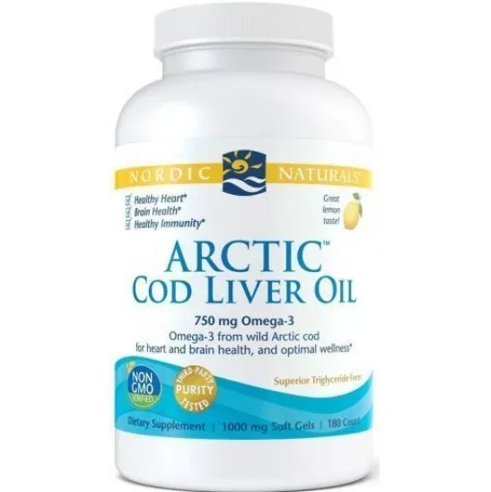 Nordic Naturals 挪威小鱼 北极鳕鱼肝油（柠檬味）180粒【保质期2028.07】 详情图 1