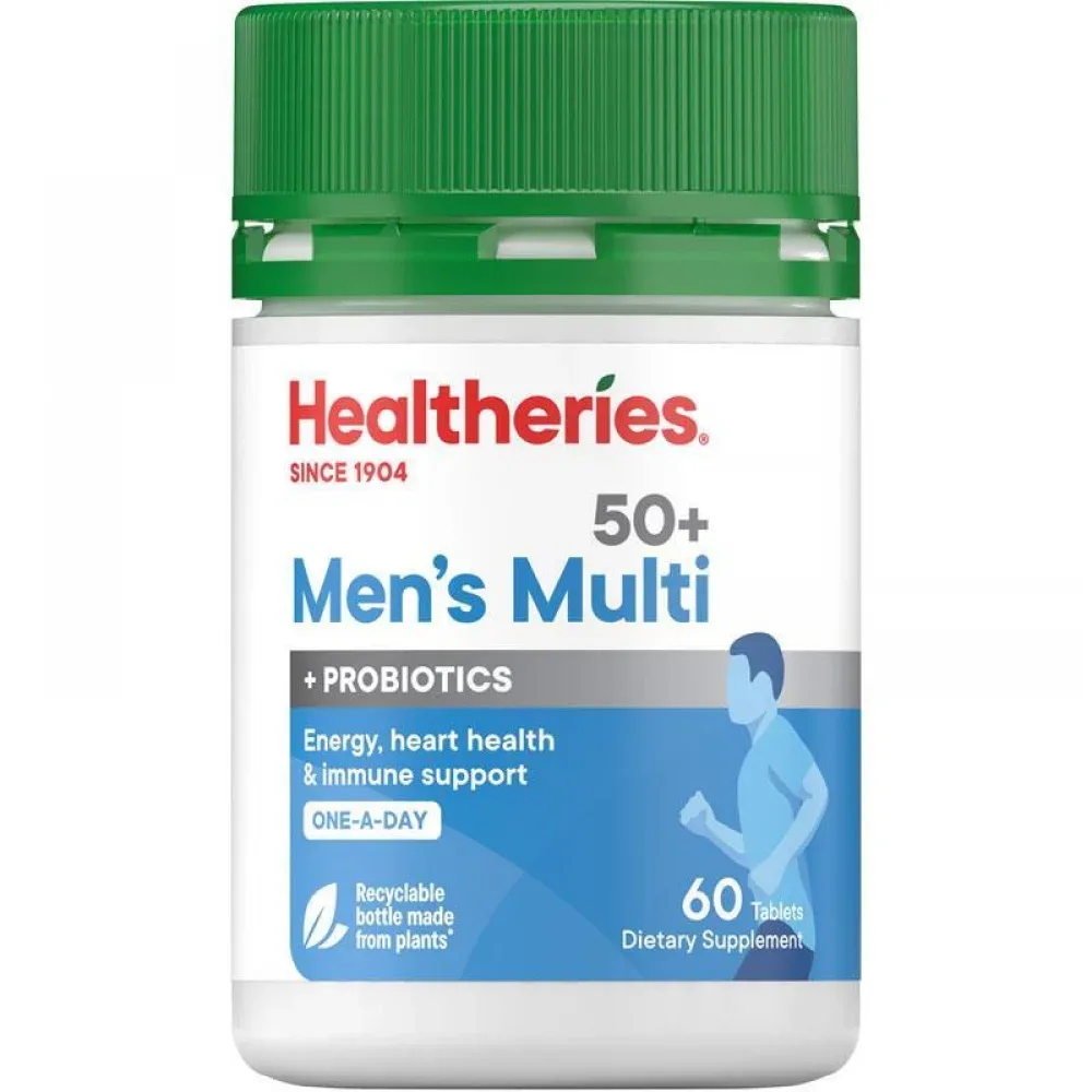 Healtheries 贺寿利 男性50岁以上每日一片复合维生素 60片【保质期2028.05】 详情图 1