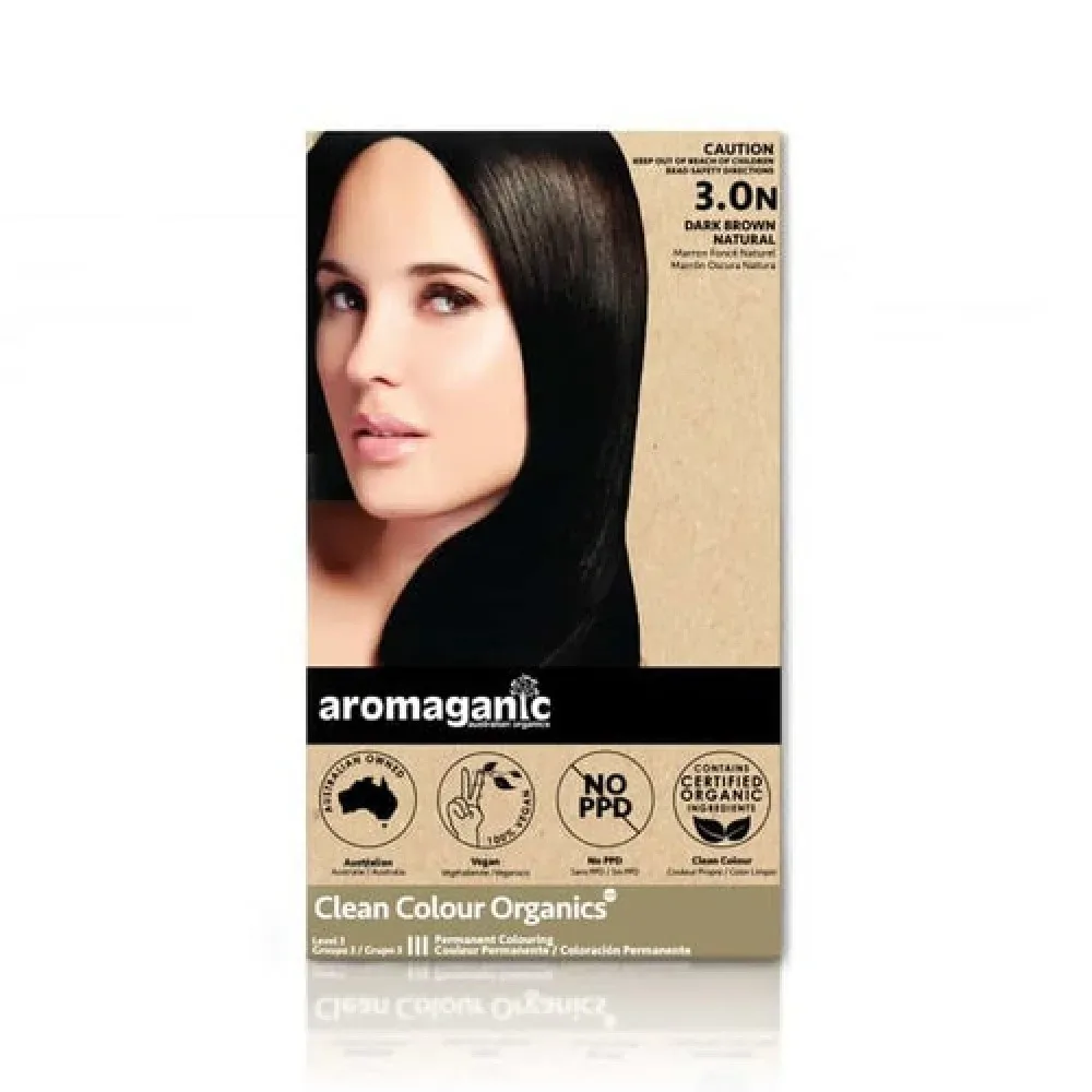 Aromaganic 阿若蔓妮 染发膏深棕色偏黑 3.0N 澳洲天然有机染发 详情图 1