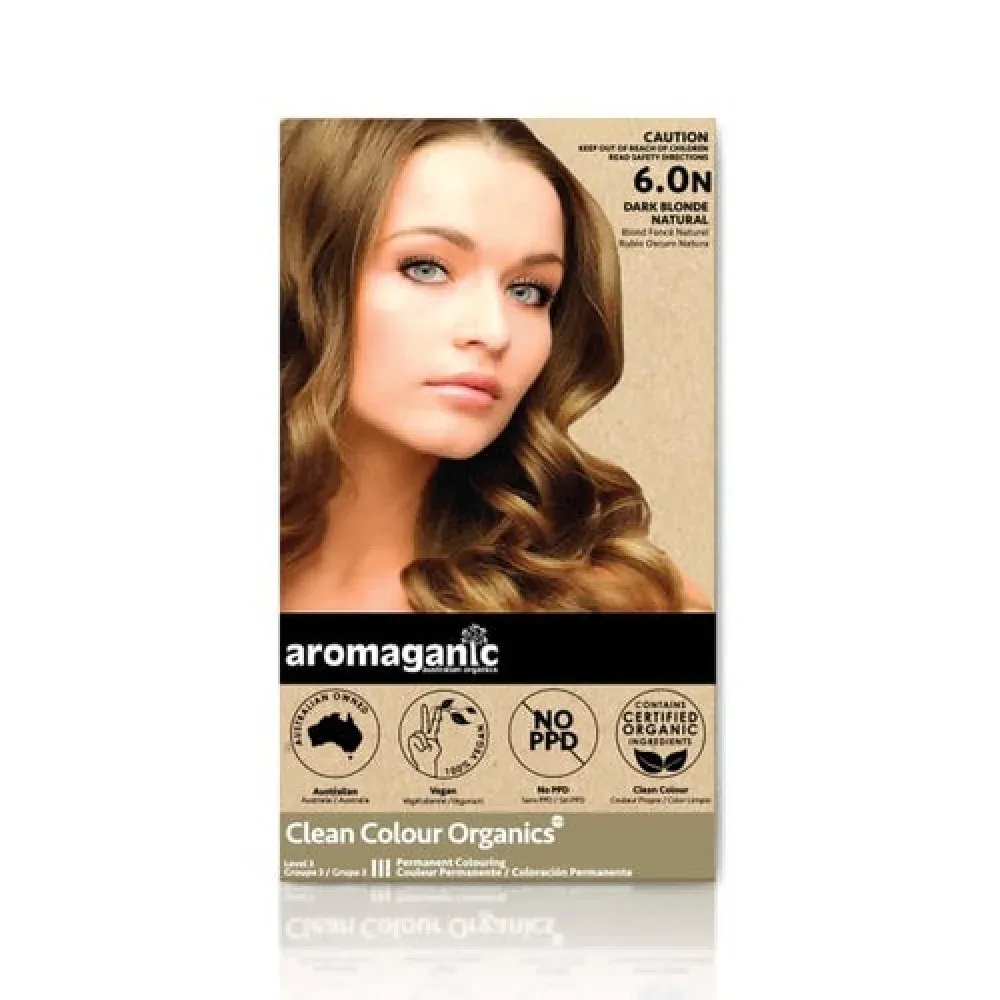 Aromaganic 阿若蔓妮 染发膏热深亚麻色 6.0N 澳洲天然有机染发 详情图 1
