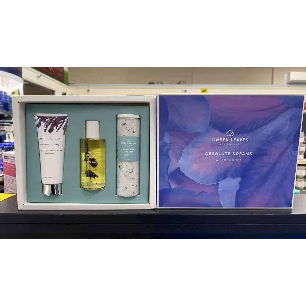 Linden Leaves 琳登丽诗 Absolute Dreams 薰衣草梦境护理套装 身体油100ml+手霜100ml+浴盐240g 详情图 1