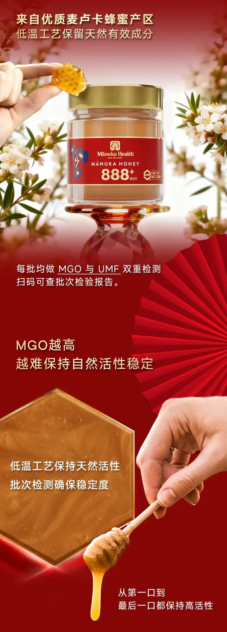 Manuka Health 蜜纽康 MGO888+麦卢卡蜂蜜 250G【保质期2028.09】 详情图 2