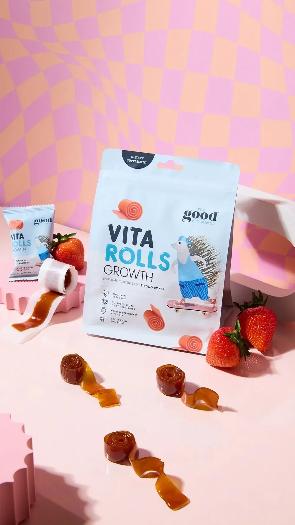 The Good Vitamin Co Vita Rolls Growth+ 水果卷 成长 8个【保质期2027.12】 详情图 2