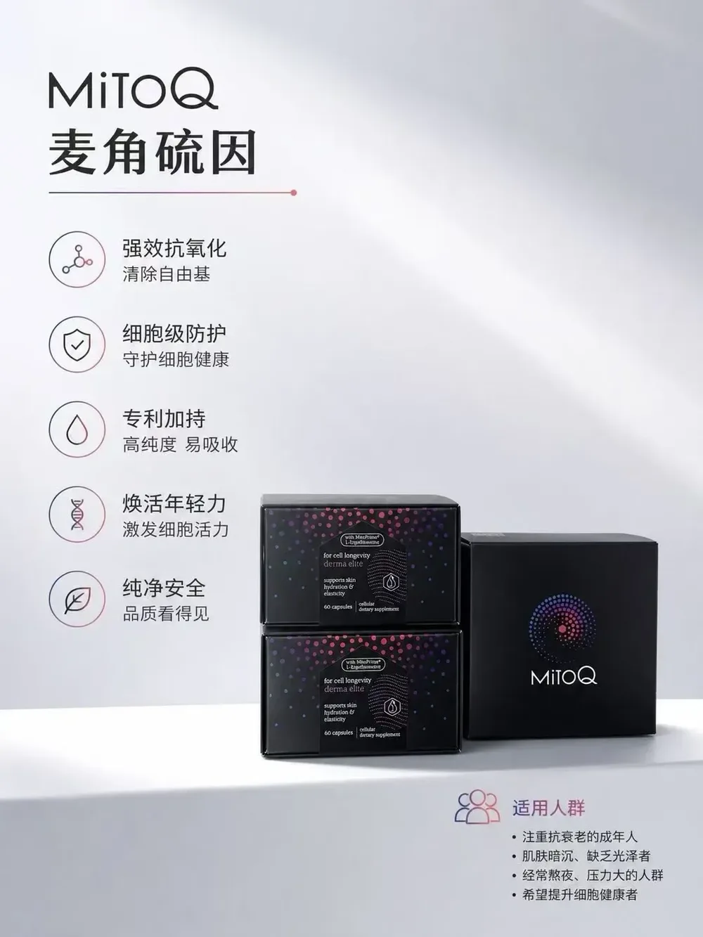 MitoQ 麦角硫因 御时胶囊 60粒【2028.05】 详情图 2