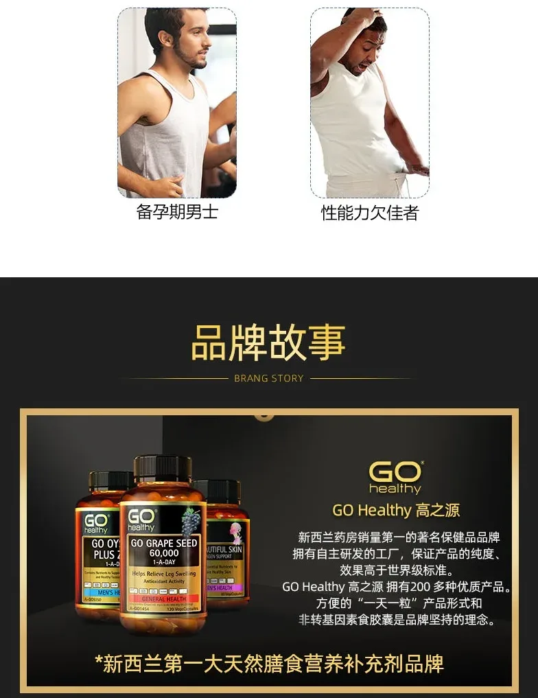 GO Healthy 高之源 前列宝 保护前列腺 120粒【保质期2028.04】 详情图 3