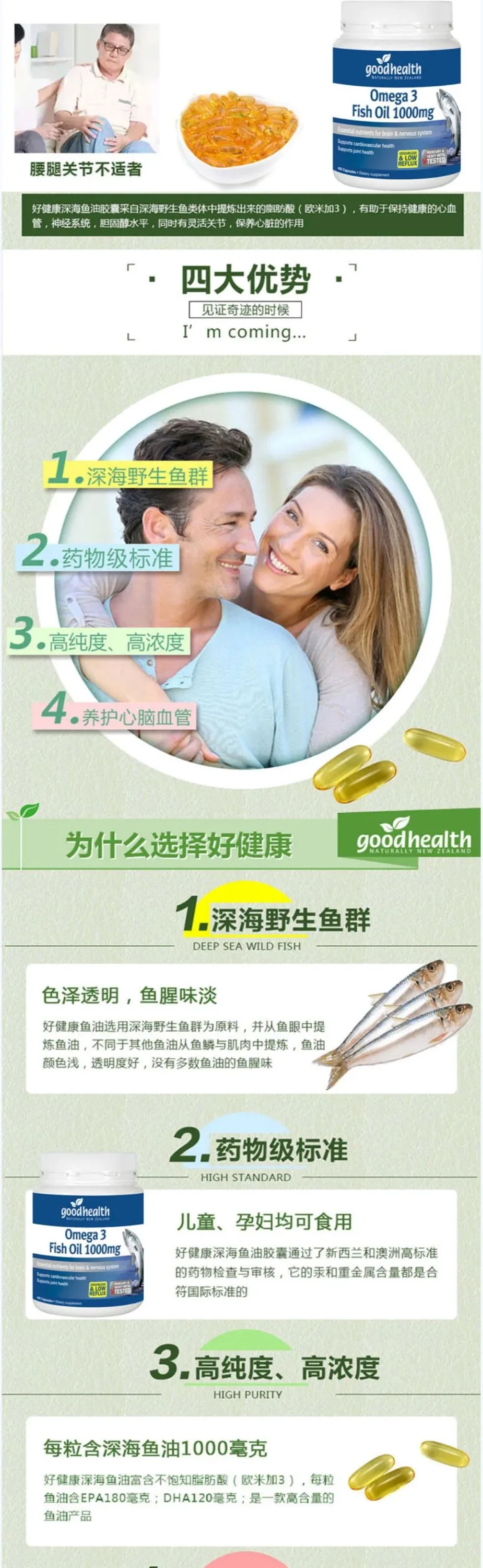 Good Health 好健康 深海鱼油1000毫克 400粒【保质期2209.06】 详情图 2