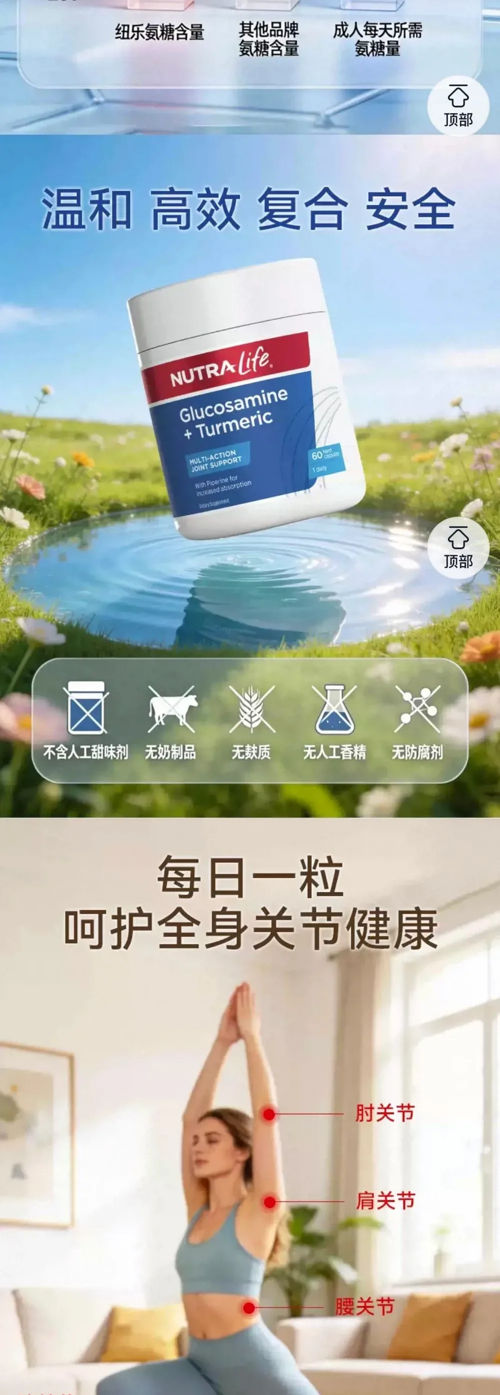 Nutra-Life 纽乐 维骨力+姜黄素 60粒【保质期2027.06】 详情图 4