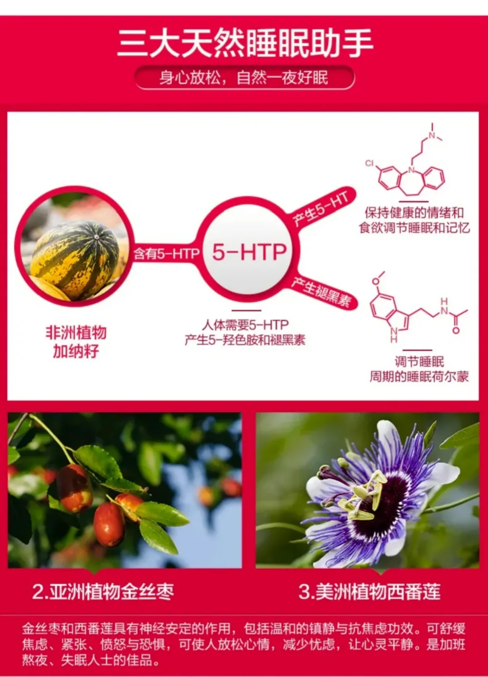 Nutra-Life 纽乐 睡“镁”人纯草本助眠胶囊 60粒【保质期2028.04】 详情图 2