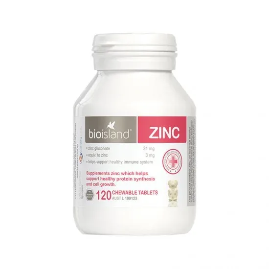 Bio Island 生物岛 葡萄糖酸锌小熊咀嚼片120片【保质期2028.05】 详情图 1