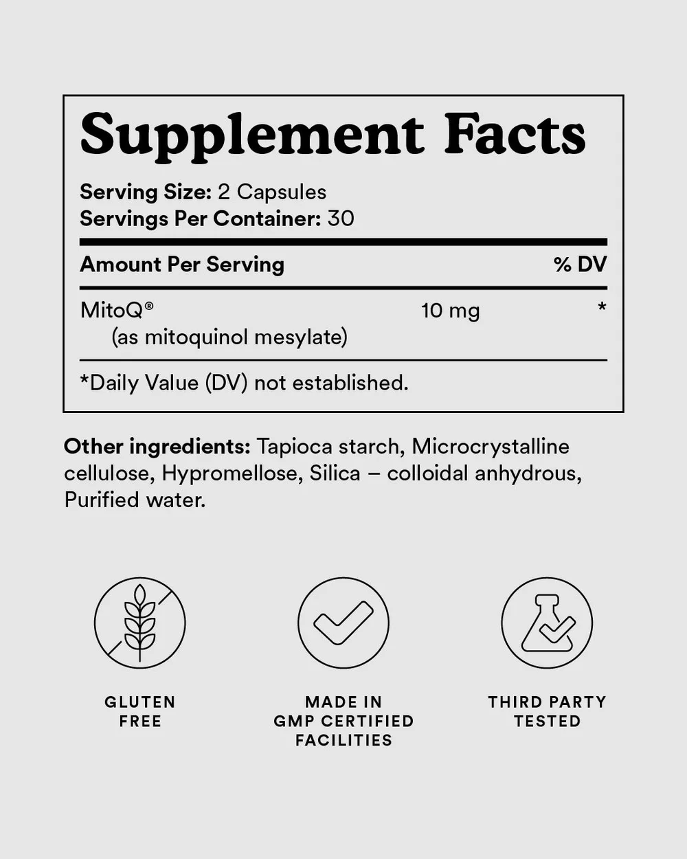 MitoQ Pure Capsule 经典驻颜胶囊 60粒【保质期2028.09】 详情图 6