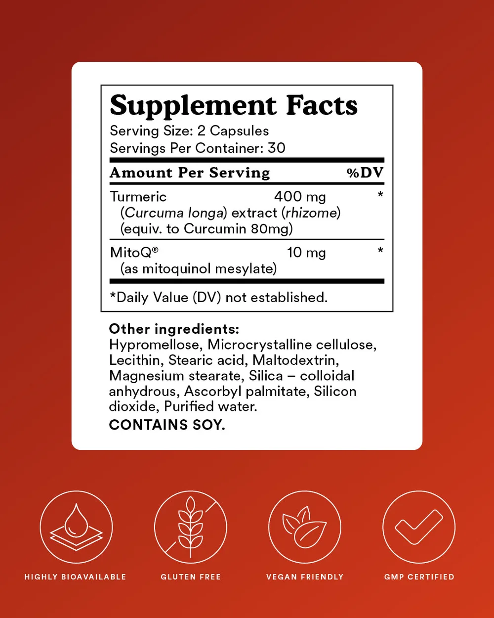 MitoQ Curcumin 姜黄素胶囊 60粒【保质期2028.09】 详情图 3