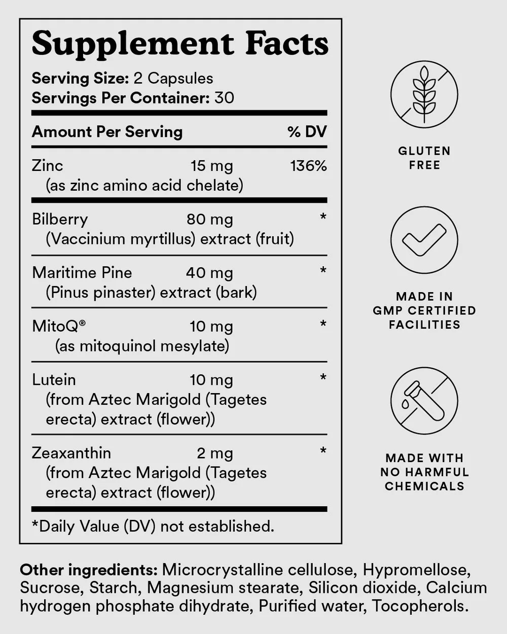 MitoQ Eye Supplement 护眼明眸胶囊 60粒【保质期2028.09】 详情图 2