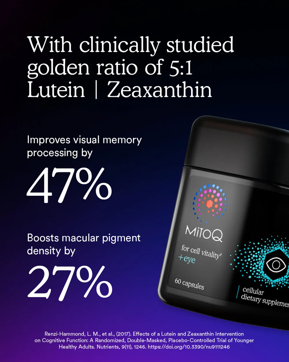 MitoQ Eye Supplement 护眼明眸胶囊 60粒【保质期2028.09】 详情图 5