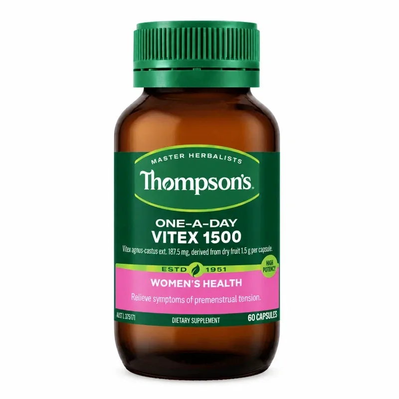 【双11-限时9折】Thompson's 汤普森 One-A-Day Vitex 1500 圣洁莓胶囊 1500mg 60粒【保质期2028.02】 详情图 1