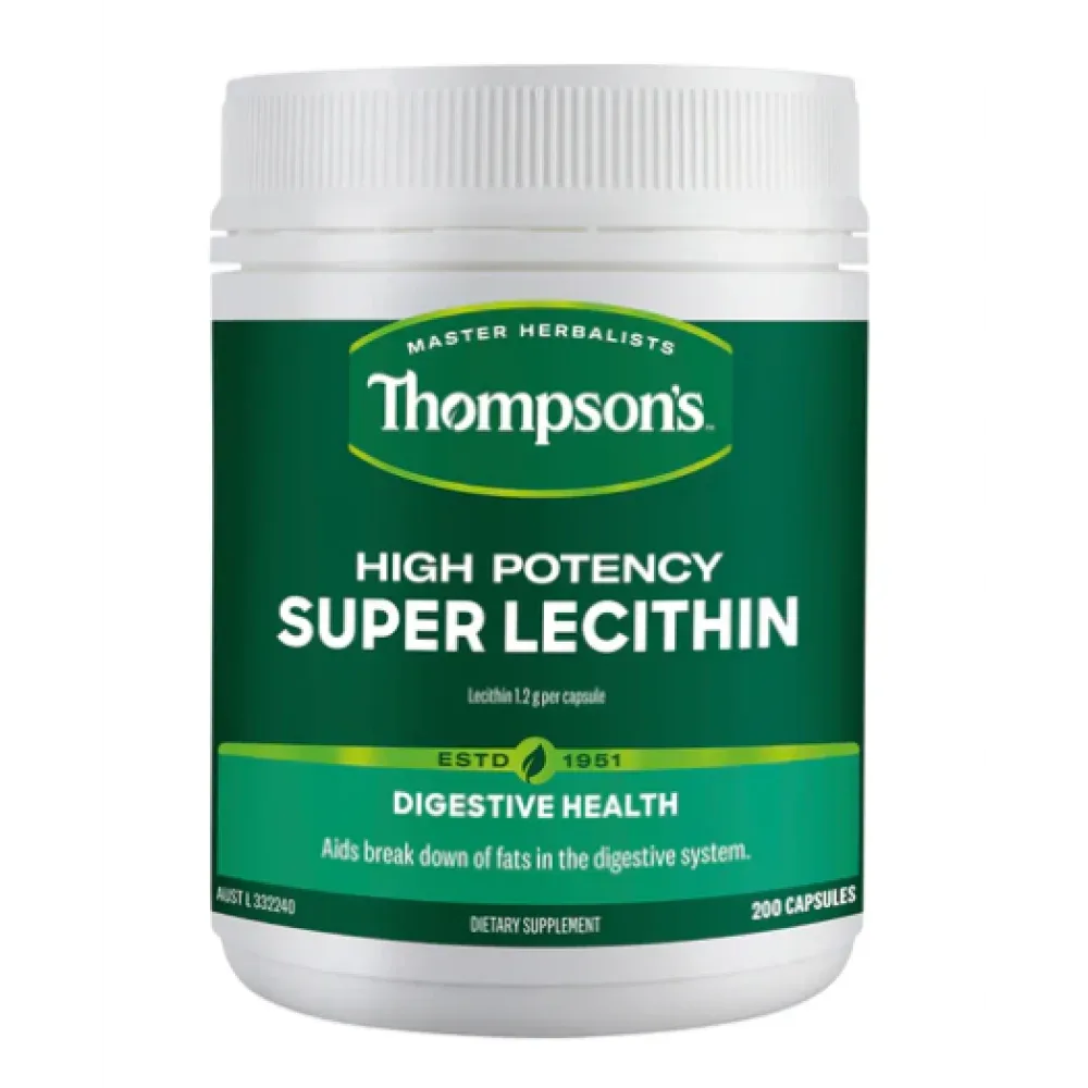 【双11-限时9折】Thompson's 汤普森 High Potency Super Lecithin 高含量卵磷脂胶囊 200粒【保质期2028.04】 详情图 1