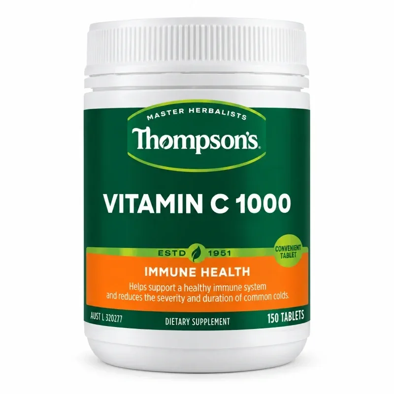 【双11-限时9折】Thompson's 汤普森 Vitamin C 1000mg 维生素C咀嚼片 150片【保质期2027.05】 详情图 1