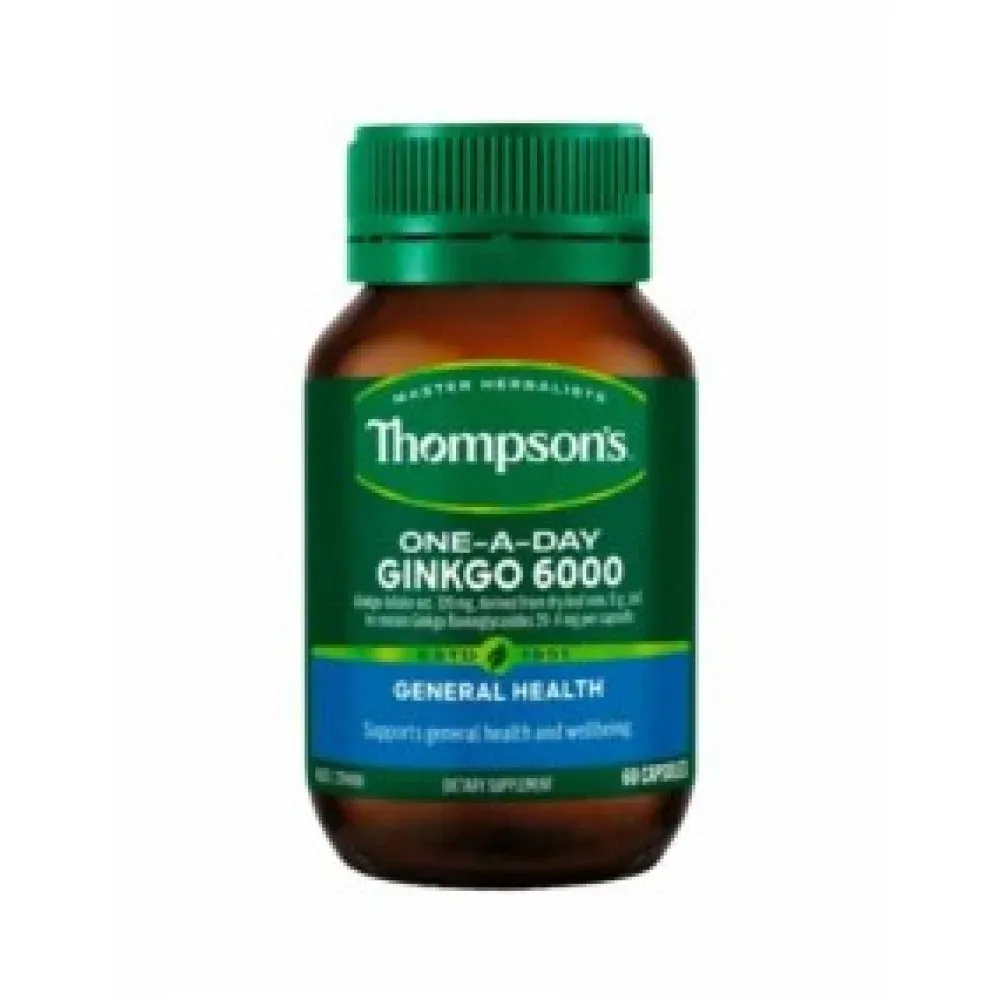 【双11-限时9折】Thompson's 汤普森 Ginkgo 6000 银杏精华胶囊 6000mg 60粒【保质期2027.10】 详情图 1