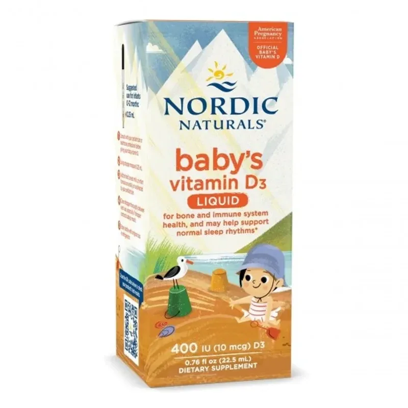 Nordic Naturals 挪威小鱼 婴儿维生素D3滴剂 22.5ml【保质期2027.12】