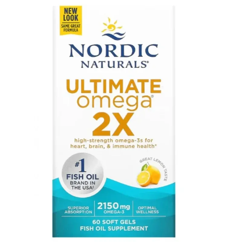 Nordic Naturals 挪威小鱼 成人双倍浓缩Omega3鱼油 60粒【保质期2028.09】