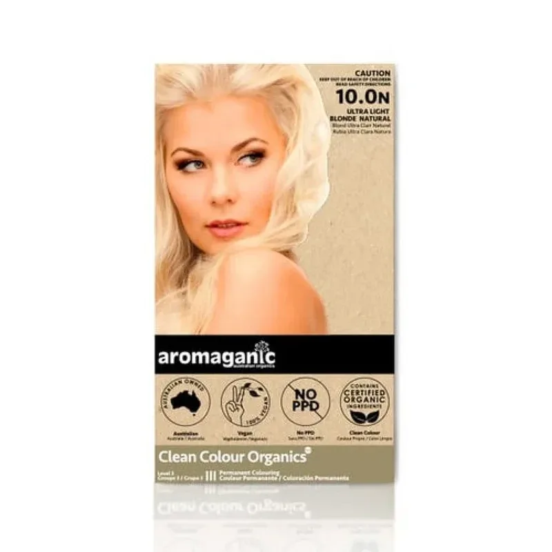 Aromaganic 阿若蔓妮 纯天然染发剂 10.0度 超亮金亚麻色 10.0N