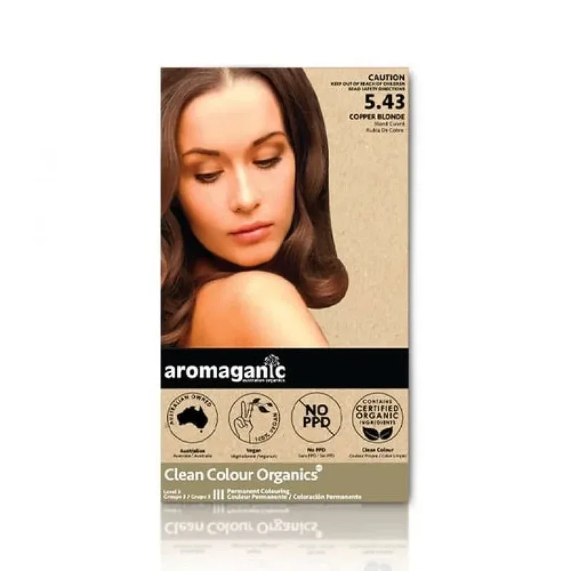 Aromaganic 阿若蔓妮 纯天然染发膏染发剂 5.43度 铜金色