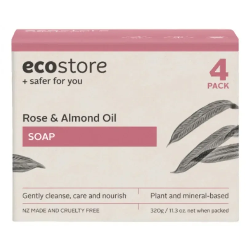 ecostore 宜可诚 玫瑰杏仁香皂 4块装 320g
