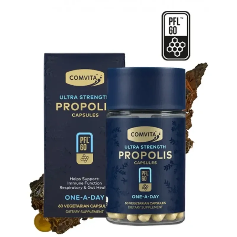Comvita Ultra Strength Propolis PFL60 康维他超高浓度蜂胶素食胶囊 60粒【保质期2029.05】