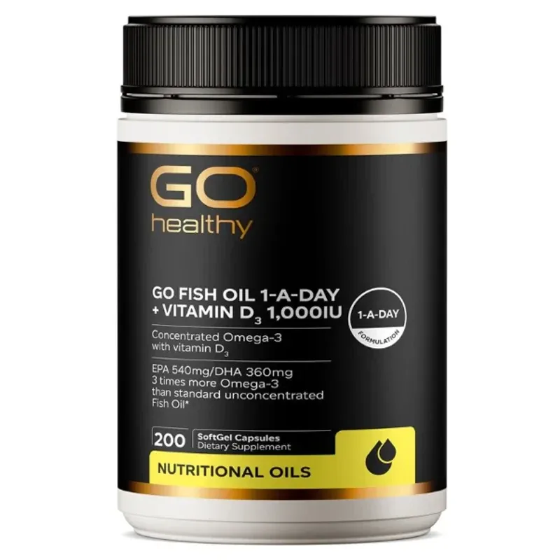 GO Healthy 高之源 一天一粒高含量鱼油 200粒【保质期2028.12】