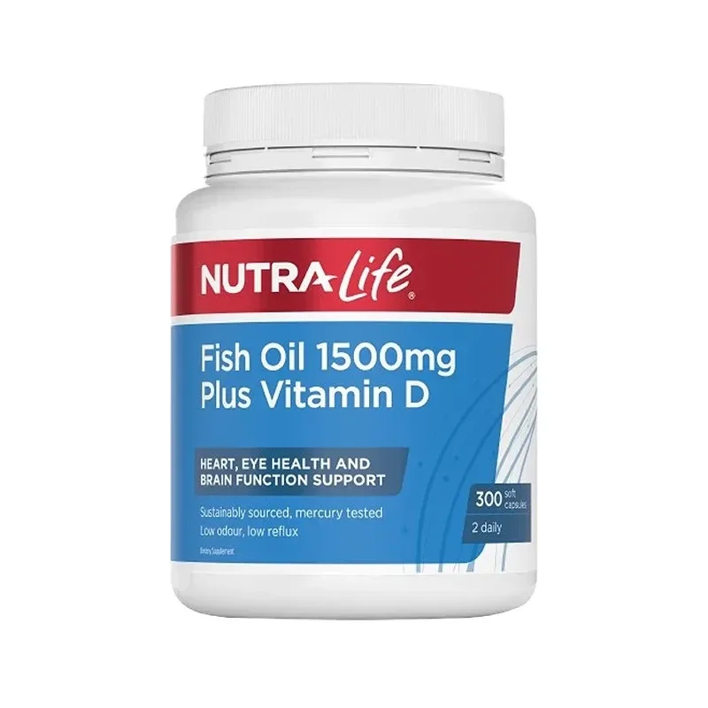 Nutra-Life 纽乐 深海鱼油+VD胶囊 1500mg 300粒【保质期2028.07】