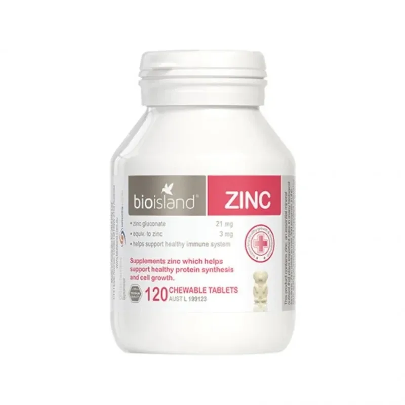Bio Island 生物岛 葡萄糖酸锌小熊咀嚼片120片【保质期2028.05】