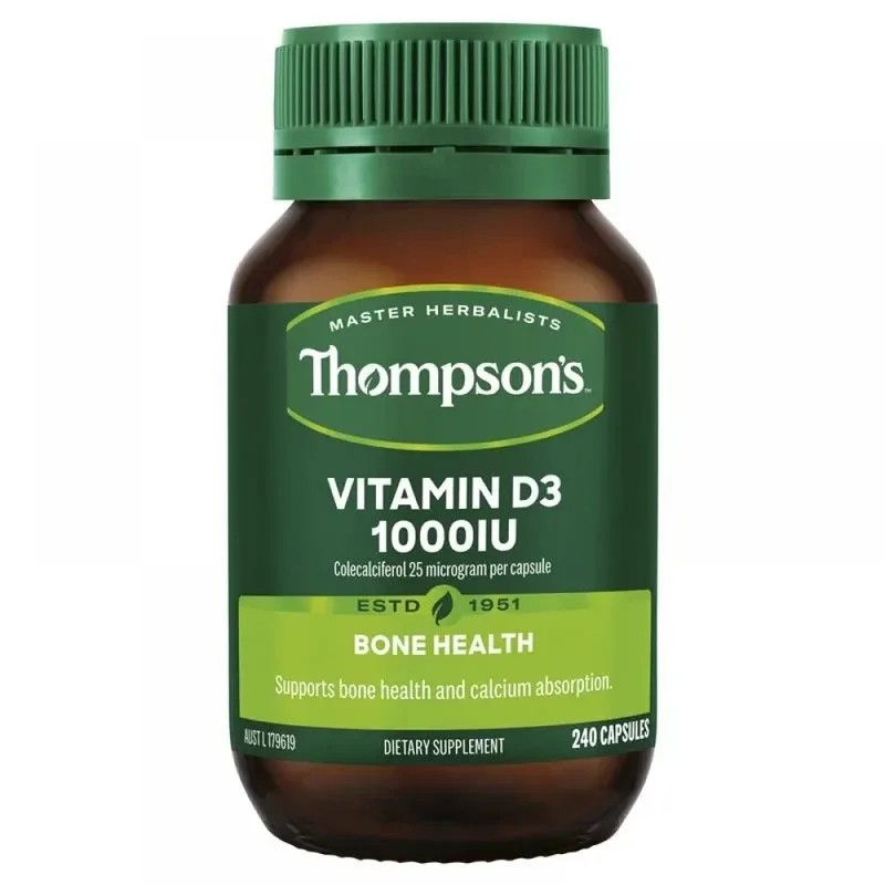 【双11-限时9折】Thompson's 汤普森 Vitamin D3 1000IU 维生素D3胶囊 240粒【保质期2028.04】