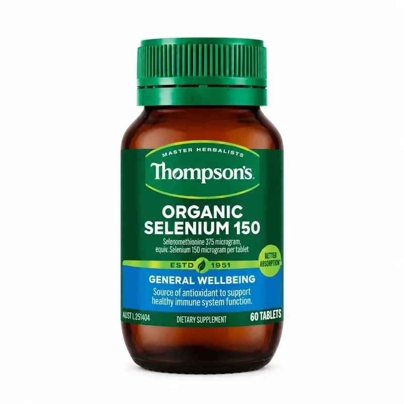 【双11-限时9折】Thompson's 汤普森 Organic Selenium 150 有机硒片 150mcg 60片【保质期2028.02】