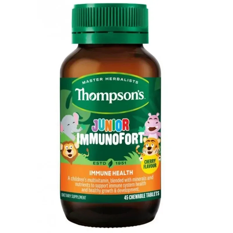 【双11-限时9折】Thompson's 汤普森 Junior Immunofort 儿童免疫咀嚼片 45片【保质期2028.04】