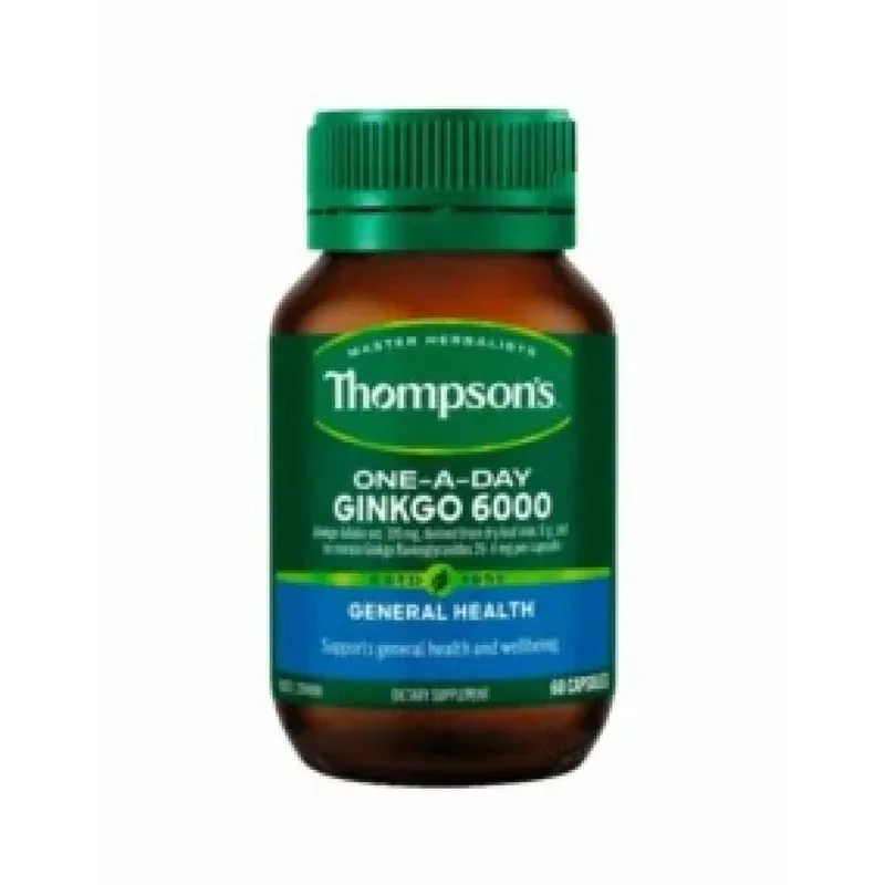 【双11-限时9折】Thompson's 汤普森 Ginkgo 6000 银杏精华胶囊 6000mg 60粒【保质期2027.10】