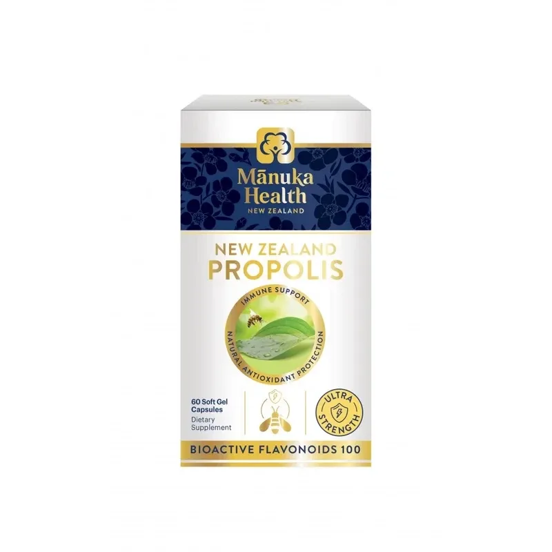 Manuka Health 蜜纽康 BIO100超高含量蜂胶胶囊 60粒【保质期2027.02】【规格：顺丰包邮】
